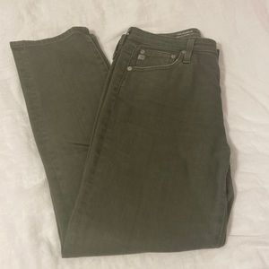 AG The Isabelle high-rise straight crop